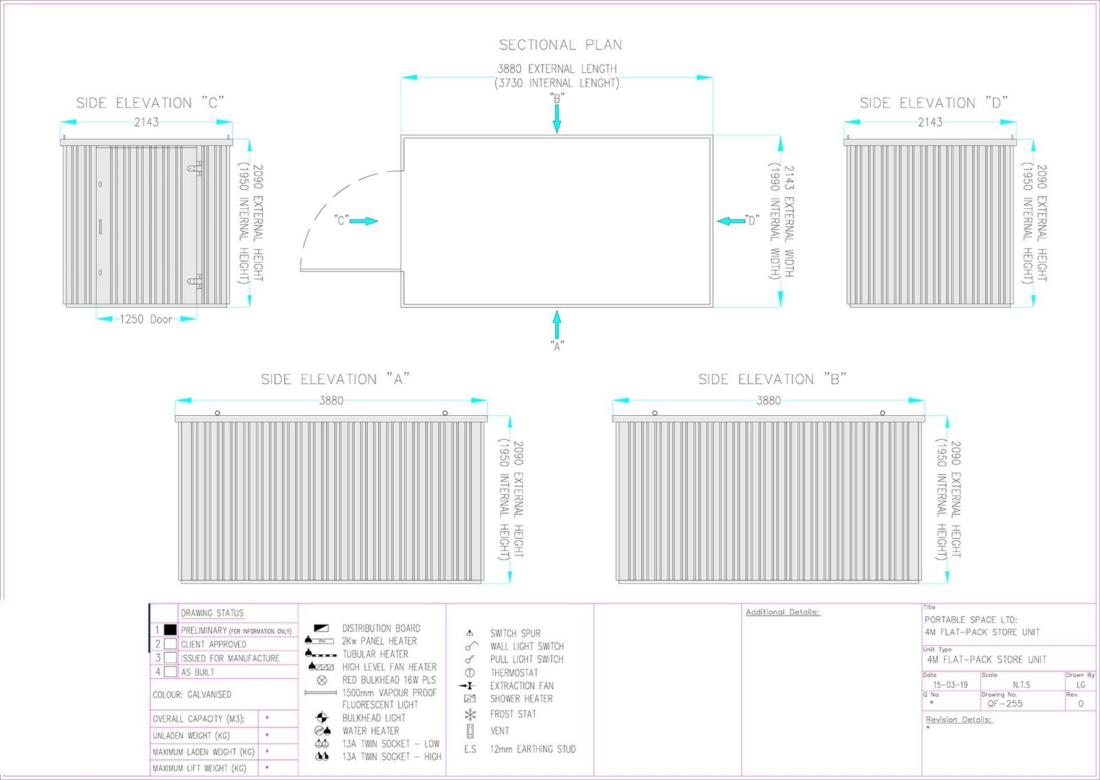 CONTENEDOR PLANO 4M X 2.1M ALMACÉN – GALVANIZADO - Imagen 6