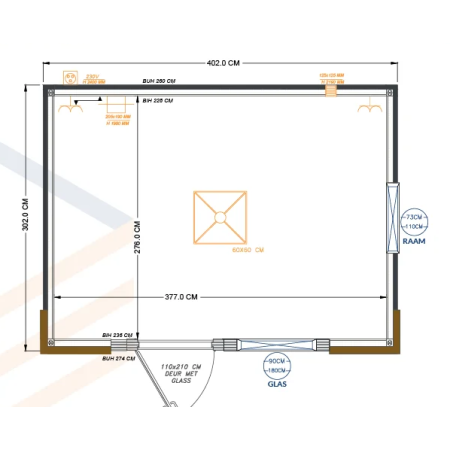 CONTENEDOR DE OFICINA 4 X 3 M MODELO HELSINKI - Imagen 3