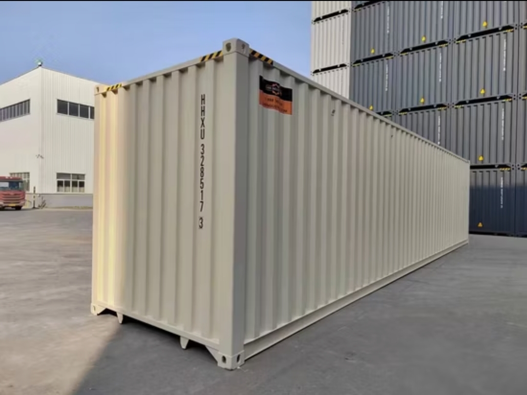 Contenedor High Cube de 40 pies con 4 puertas laterales color beige - Imagen 3